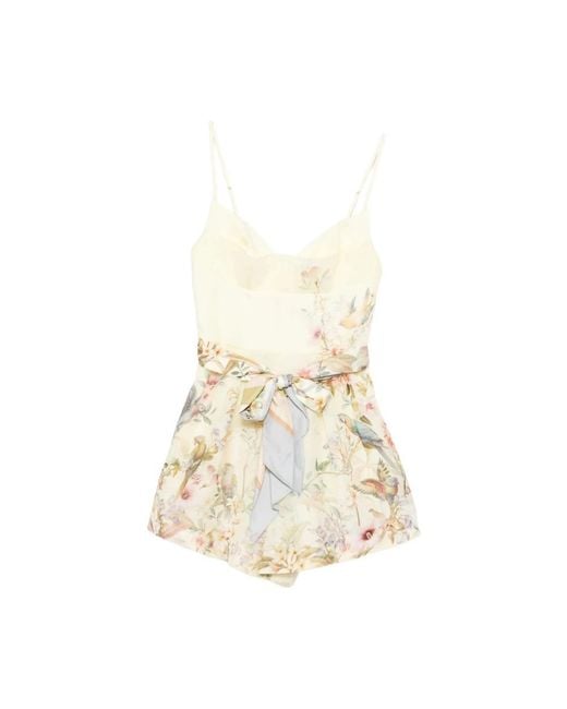 Zimmermann Natural Playsuits
