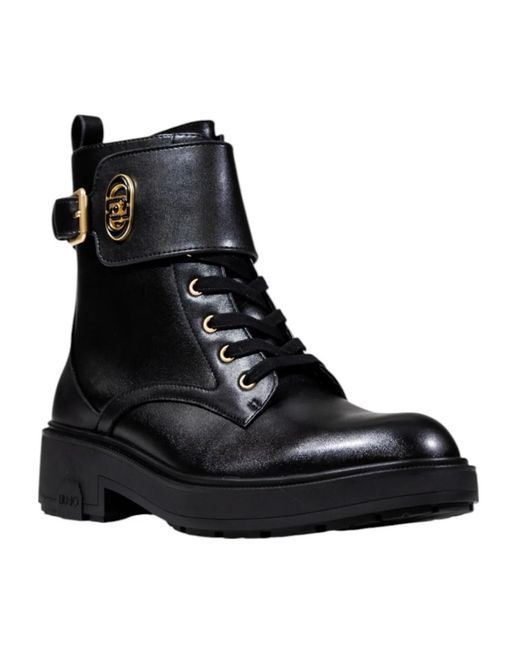 Liu Jo Black Lace-Up Boots