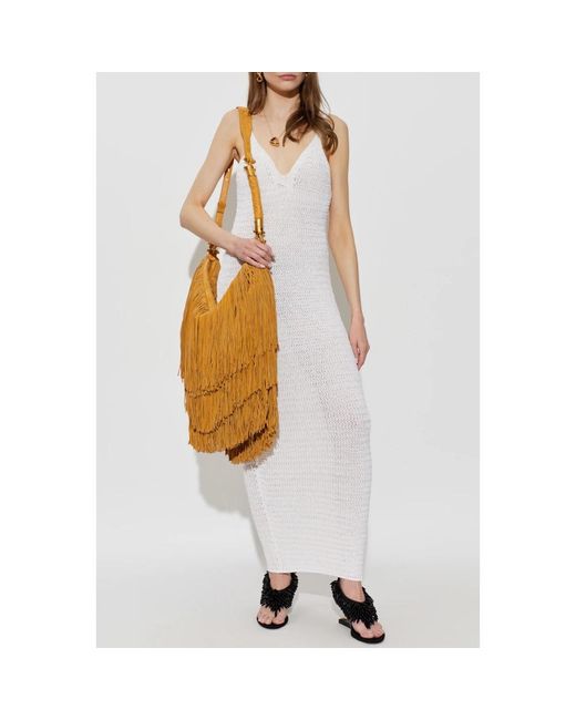 Balmain Spaghetti Strap Jurk in het White