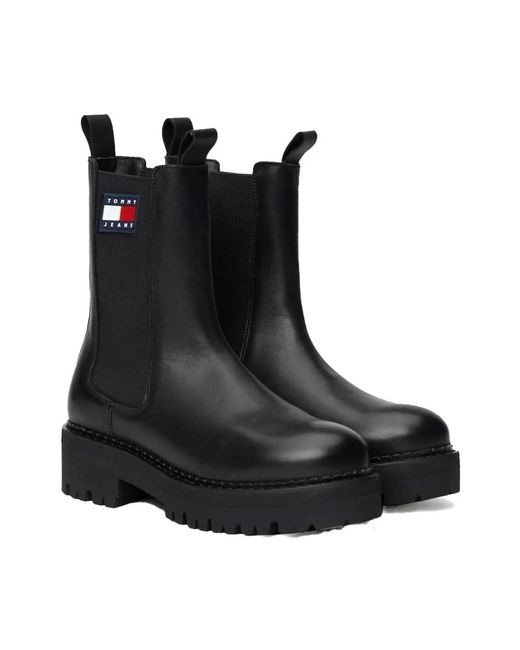 Tommy Hilfiger Black Chelsea Boots
