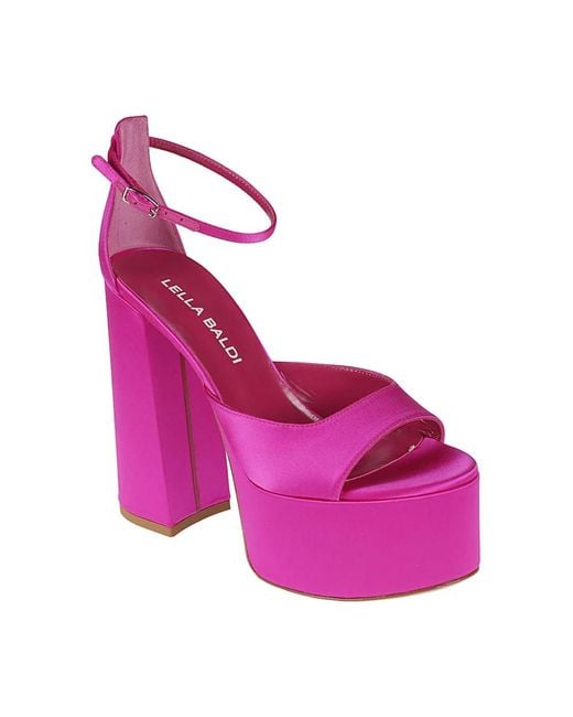 Lella Baldi Purple High Heel Sandals