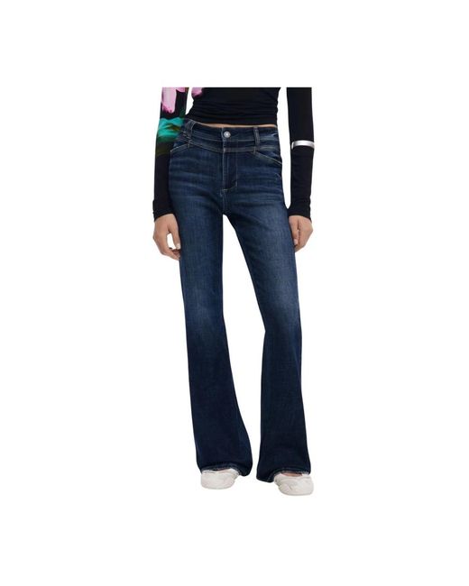 Flared Jeans Desigual de color Blue