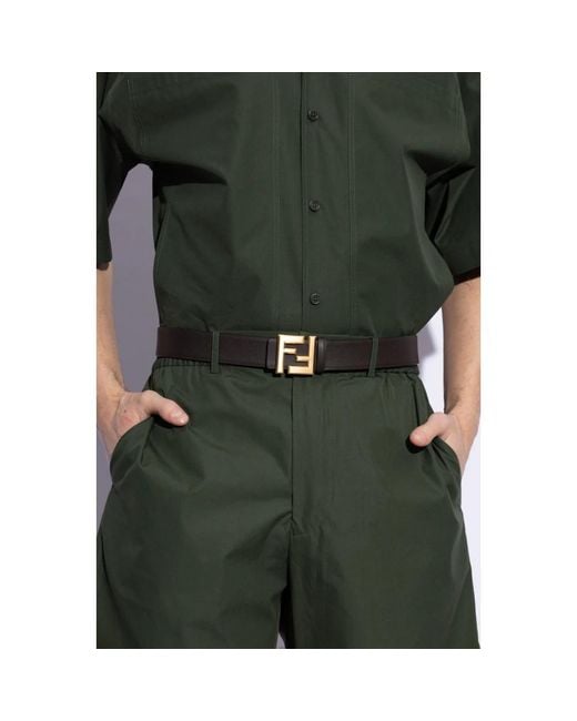Fendi Ff Squared Riem in het Black voor heren