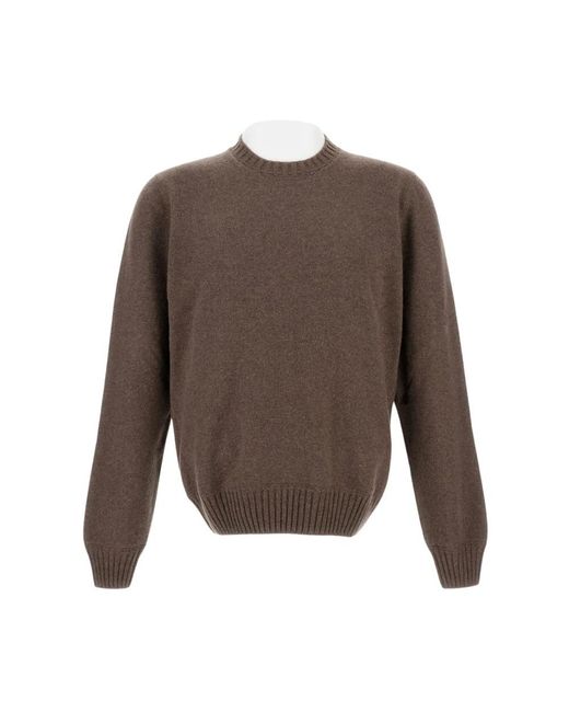 Gran Sasso Brown Round-Neck Knitwear for men