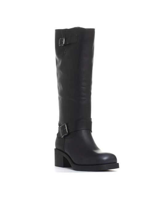 Ash Black High Boots