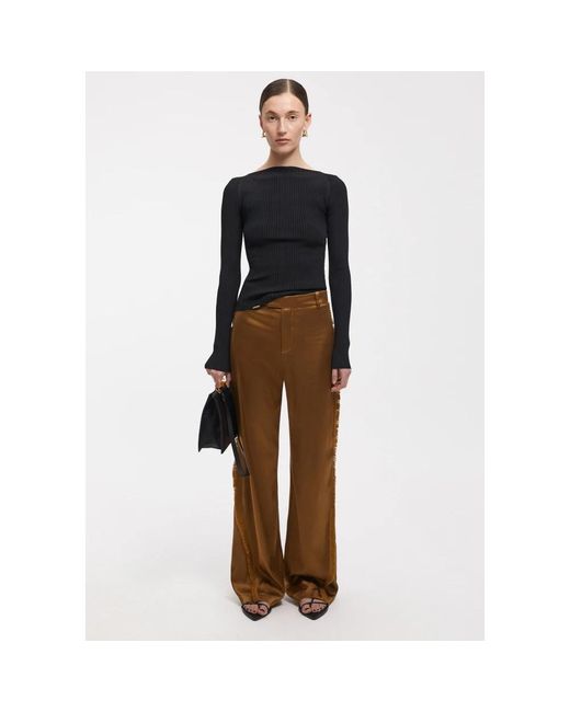 Wide Trousers Aeron en coloris Brown