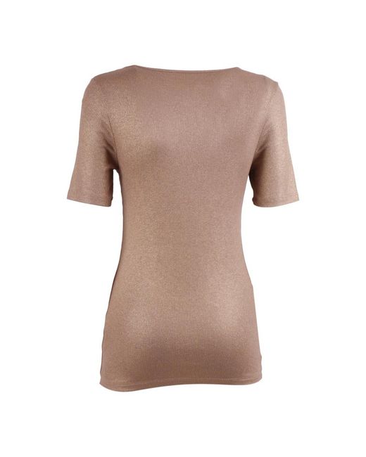 Majestic Filatures Brown Round-Neck Knitwear