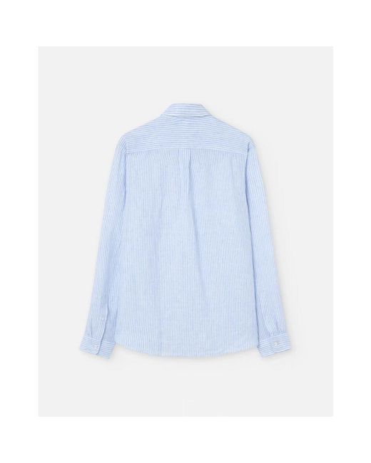 Xacus Blau Gestreiftes Hemd in Blue für Herren