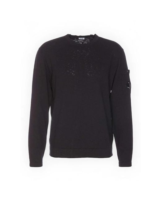 Round-Neck Knitwear C P Company de hombre de color Blue