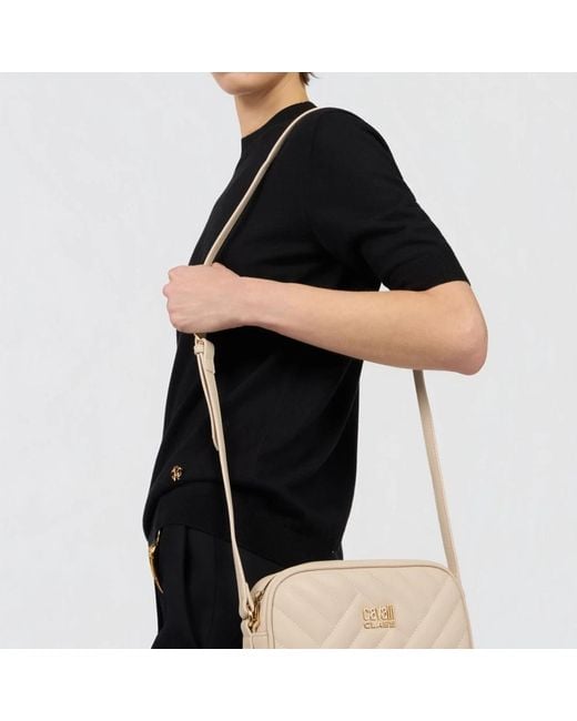 Roberto Cavalli White Cross Body Bags