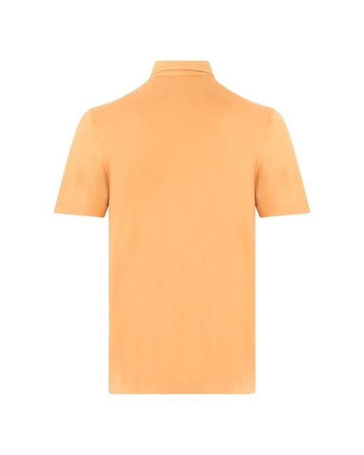 Fedeli Orange Polo Shirts for men