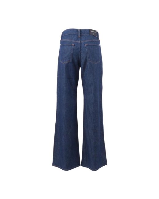 7 For All Mankind Blue Wide Jeans