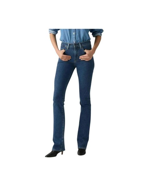 Levi's Jeans ,Blauw ,Denim 725 High Rise Bootcut in het Blue