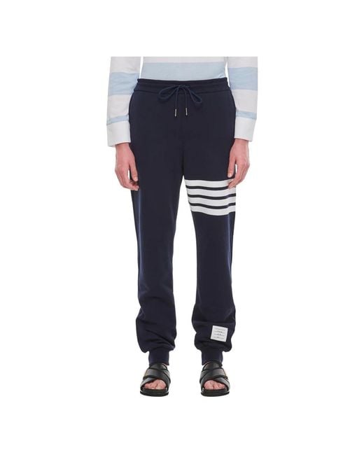 Thom Browne Blue Sweatpants for men