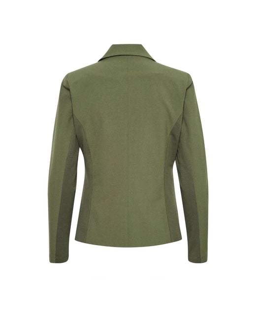 Kaffe Jassen ,Groen ,Leer Stijlvolle Jillian Blazer in het Green