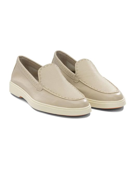 Santoni Natural Loafers