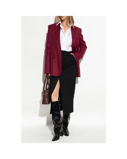 Stella McCartney Jassen ,Rood ,Wol Wollen Blazer in het Red