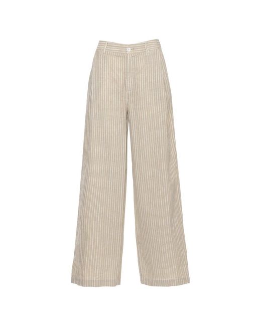120% Lino Natural Wide Trousers