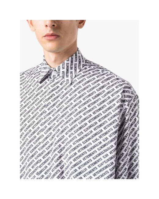 Vetements Casual shirts in Gray für Herren