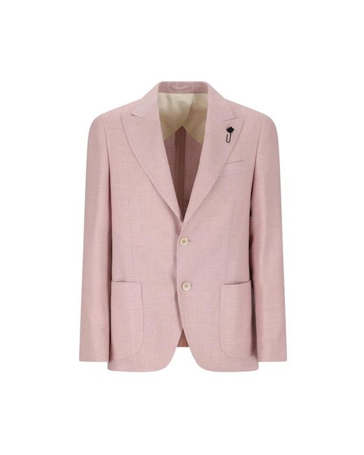 Lardini Giacca Iconic Drop 7 Reg in het Pink voor heren