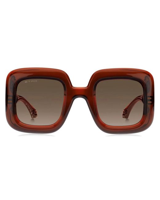 Etro Yellow Brick/Braun Schattierte Sonnenbrille
