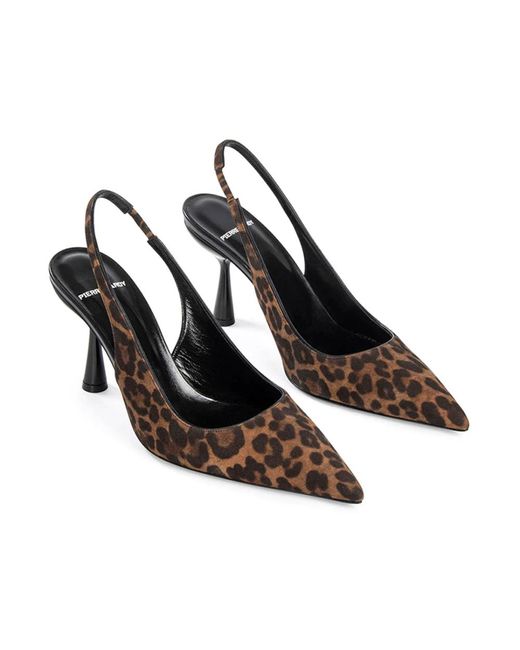 Pierre Hardy Brown Leopard slingback pumps