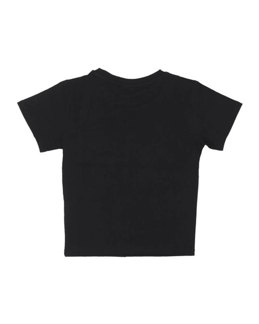 Karlkani Black Schwarzes Kurzarm Crop Tee