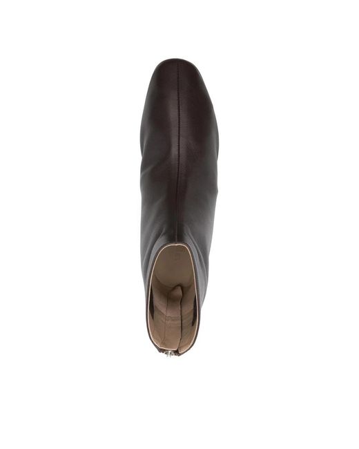Le Monde Beryl Brown Braune Leder Flache Knöchelstiefel
