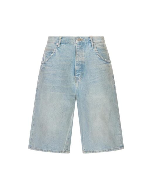 Purple Brand Blue Denim Shorts for men
