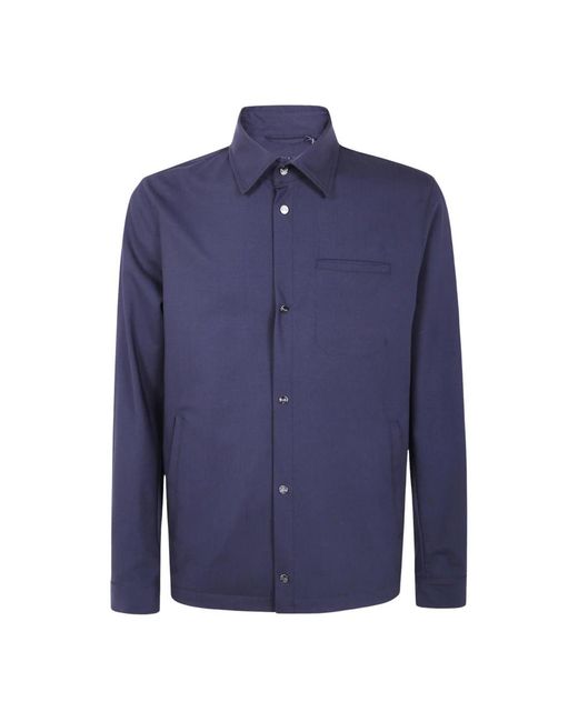 Herno Button-Up Hemdjacke in Blue für Herren