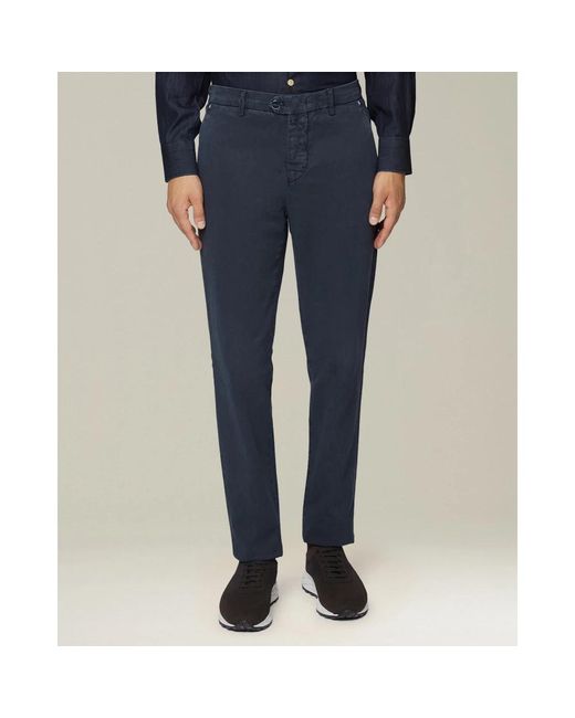 Kiton Broeken ,Blauw ,Katoen Verfijnde Katoenen Broek in het Blue voor heren