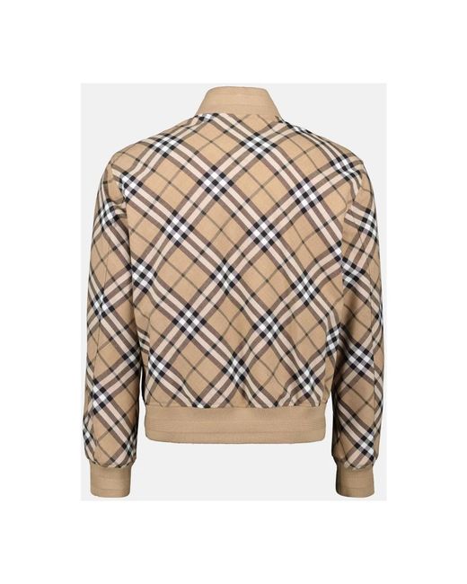 Burberry Jassen ,Wol Geruite Bomberjack Voor Mannen in het Brown voor heren