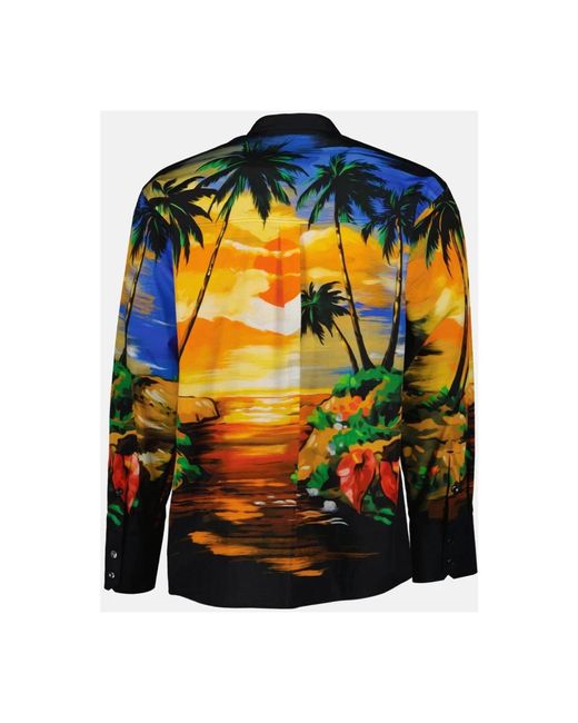 Dolce & Gabbana Hawaii print freizeithemd in Orange für Herren