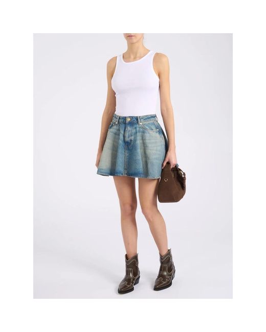 Ganni Blue Denim Skirts
