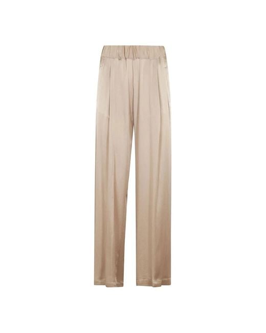 Semicouture Wide Trousers in het Natural