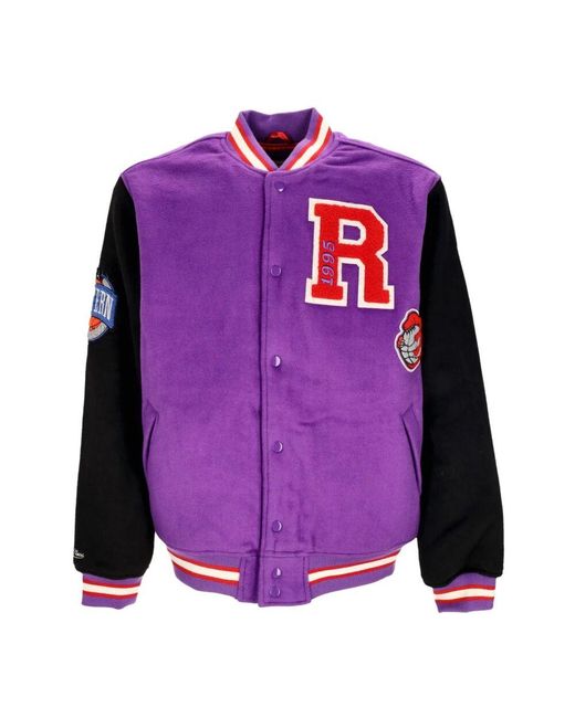 Mitchell & Ness Purple Bomber Jackets for men
