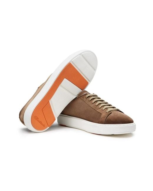 Santoni Brown Sneakers for men