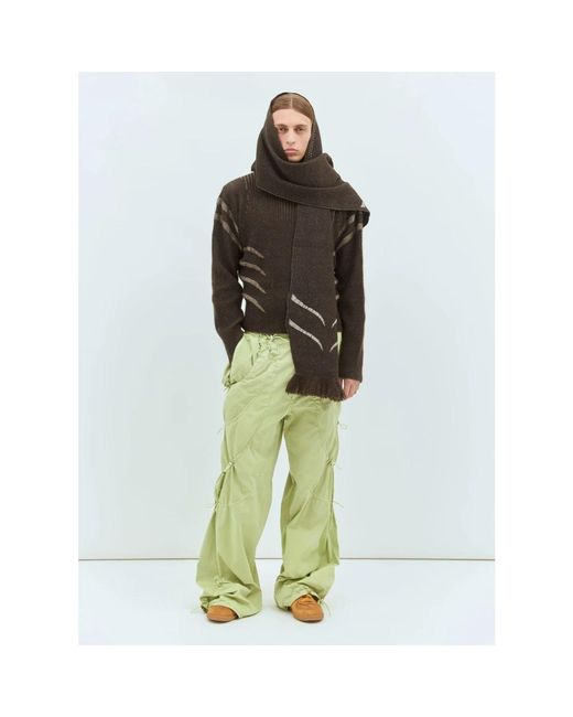 Charlie Constantinou Green Wide Trousers for men