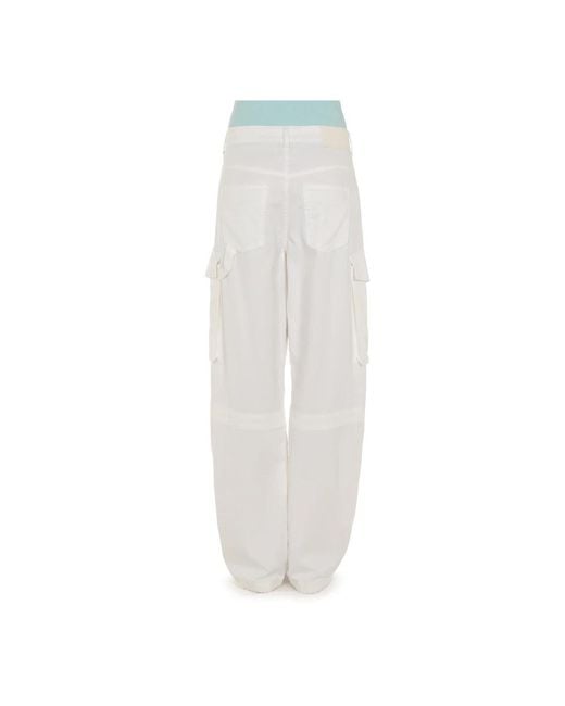 Moschino White Wide Trousers