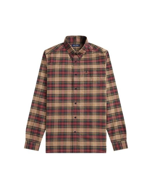 Fred Perry Brown Casual Shirts for men