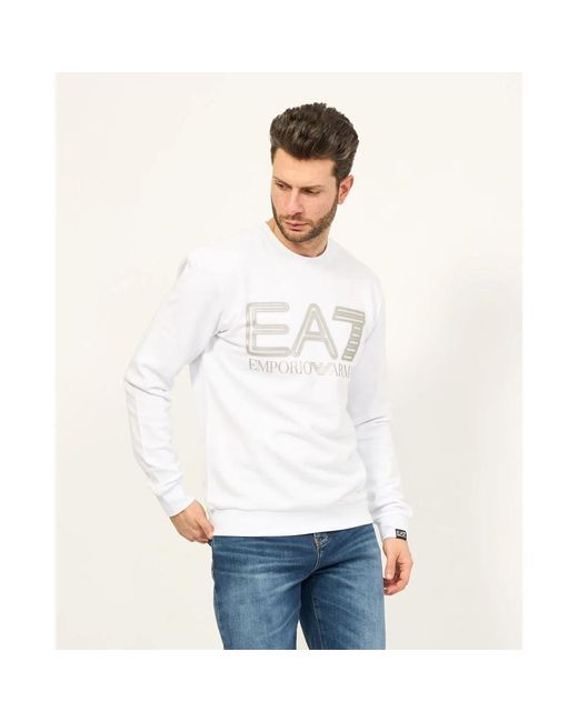 EA7 White Sweatshirts for men