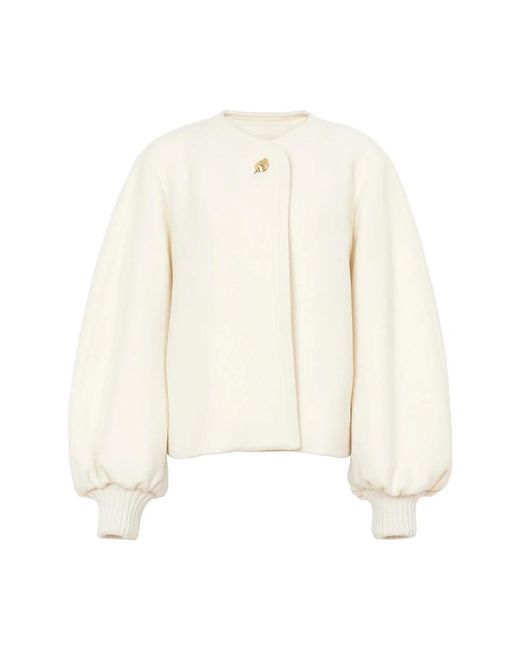 Chloé White Single-Breasted Coats