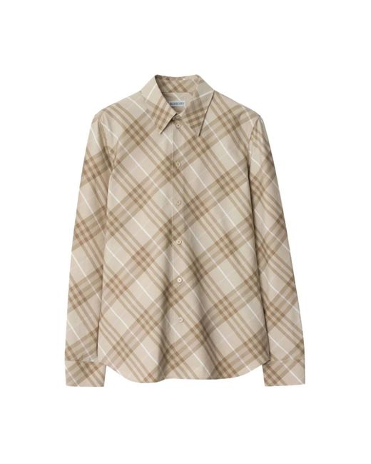 Burberry Overhemden ,Stijlvolle Overhemden Collectie in het Natural