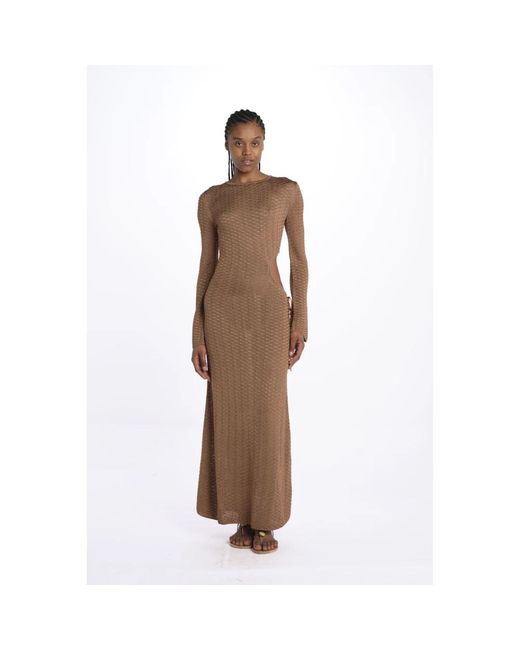 Ba&sh Brown Knitted Dresses