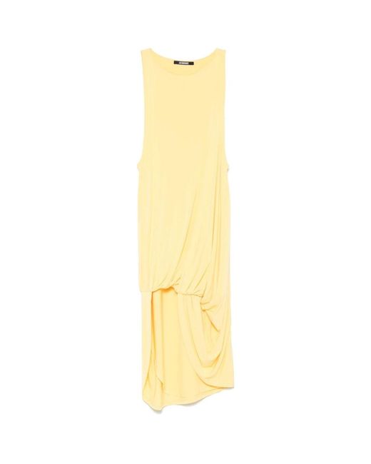 Jacquemus De Peplo Korte Jurk in het Yellow