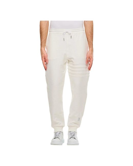 Thom Browne White Sweatpants for men