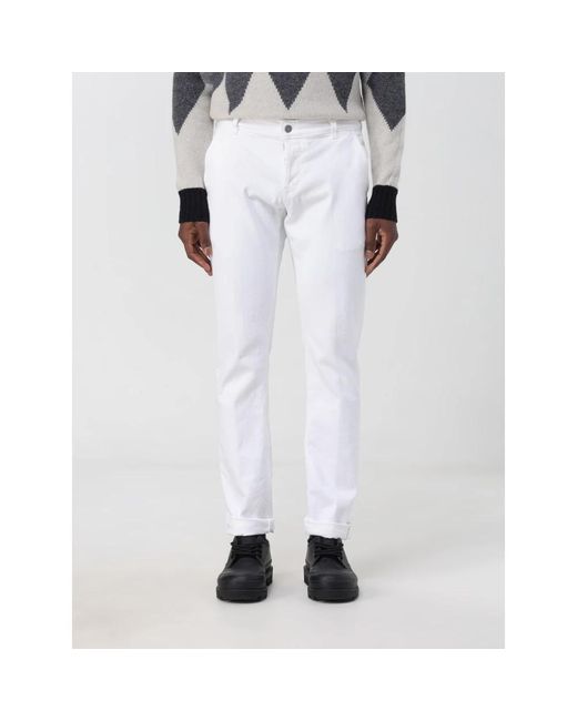 Dondup White Slim-Fit Jeans for men