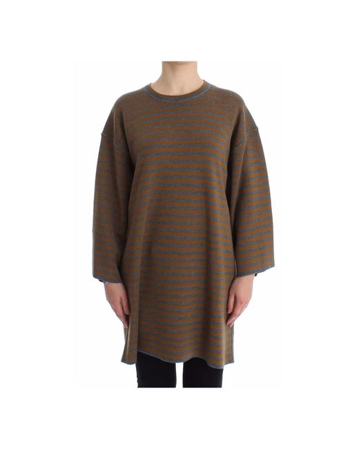 Dolce & Gabbana Brown Round-Neck Knitwear