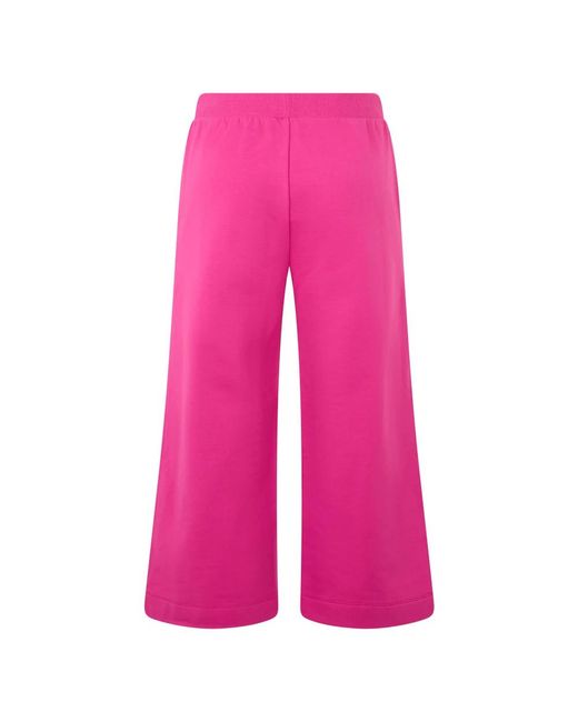 Wide Trousers Moschino de color Pink