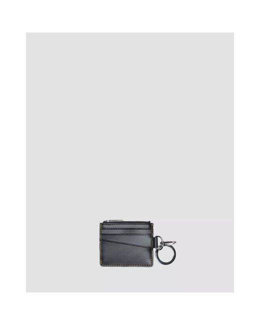 Dr. Martens Accessoires ,Zwart ,Leer Kiev Cardholder Sleutelhanger in het Metallic